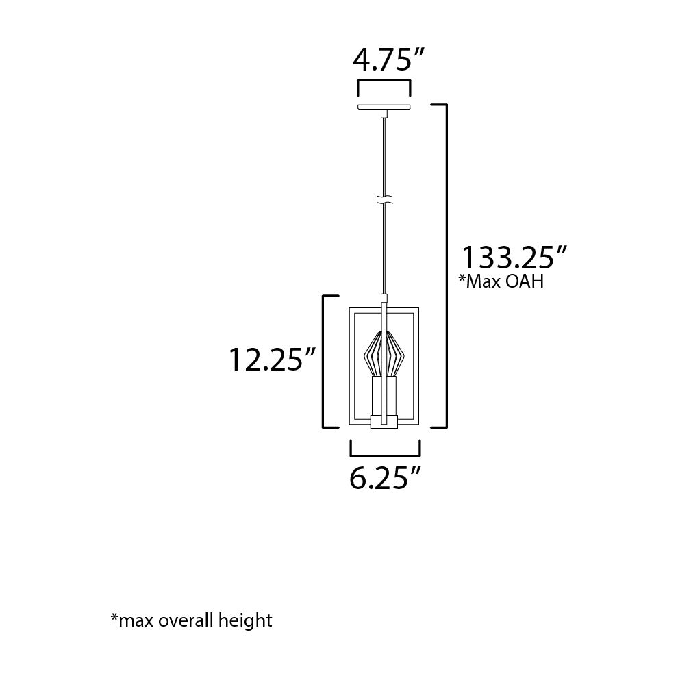 Zeppelin LED Mini Pendant by Studio M Lighting – line drawing