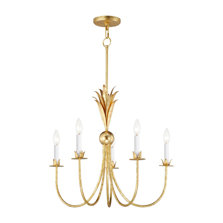 Paloma 5-Light Chandelier by Studio M Lighting in Gold Leaf