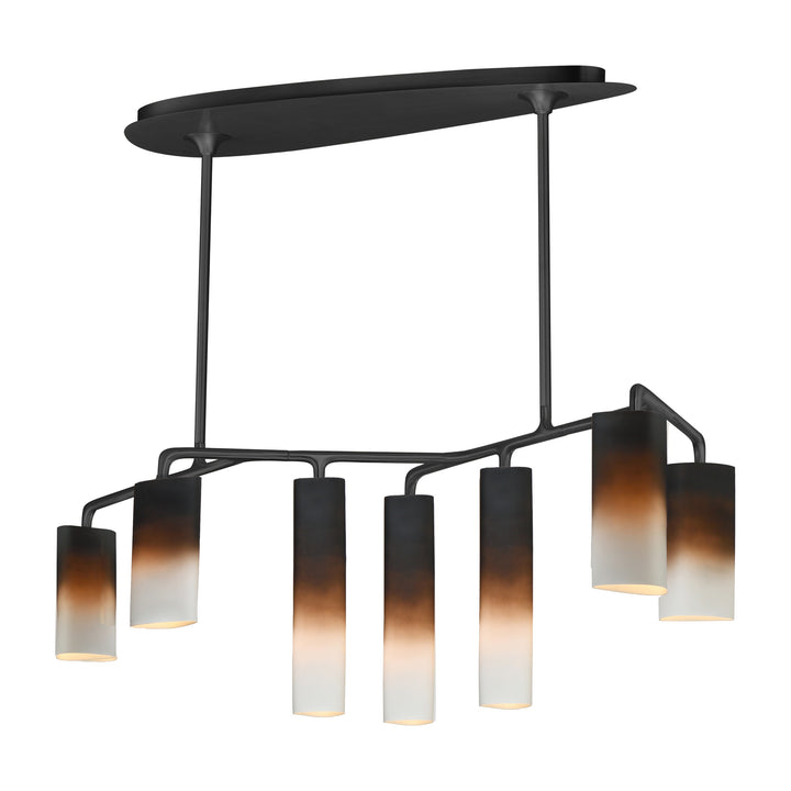 Tropo 7-Light LED Pendant by Studio M Lighting in Blackened Brass