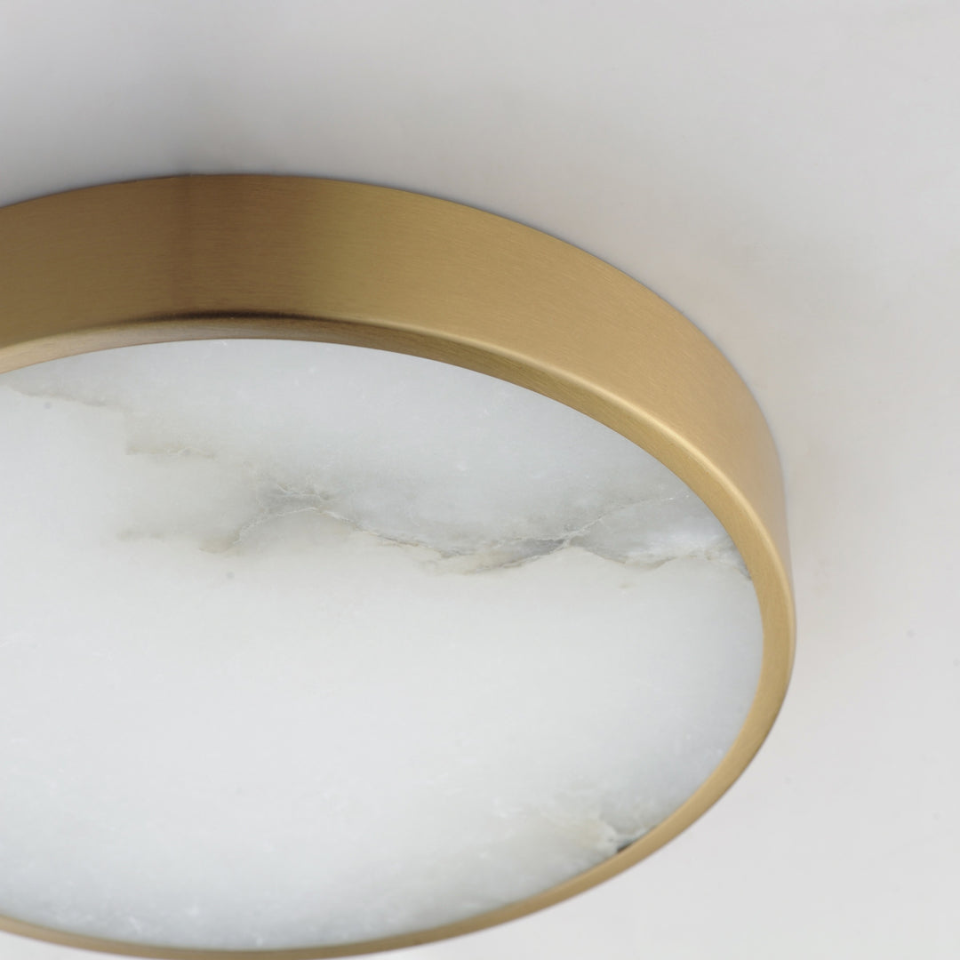 Slab 7 LED Alabaster Flush Mount by Studio M Lighting – lifestyle