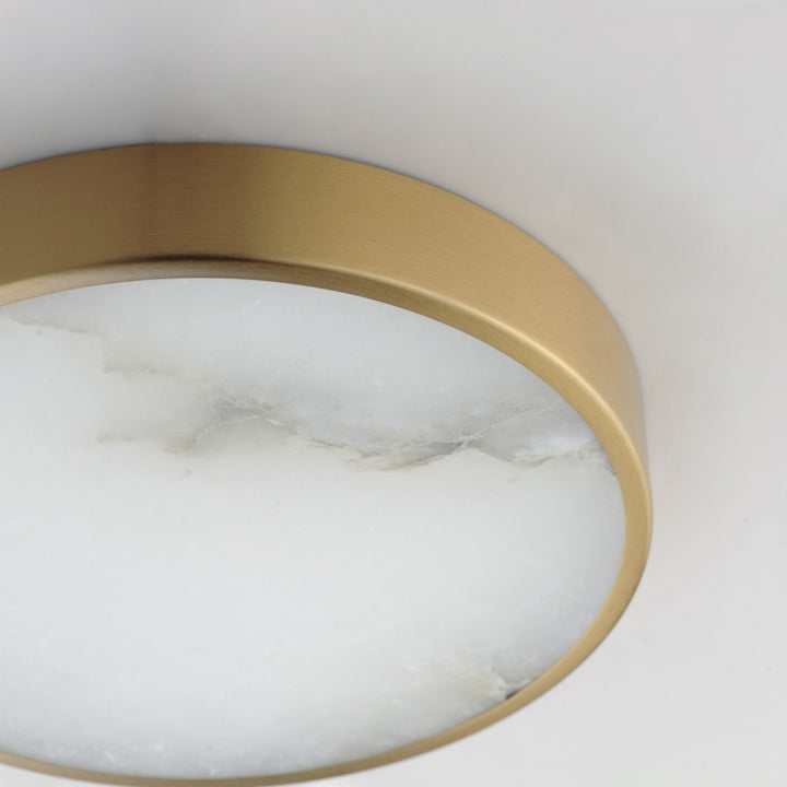 Slab 7 LED Alabaster Flush Mount by Studio M Lighting – lifestyle