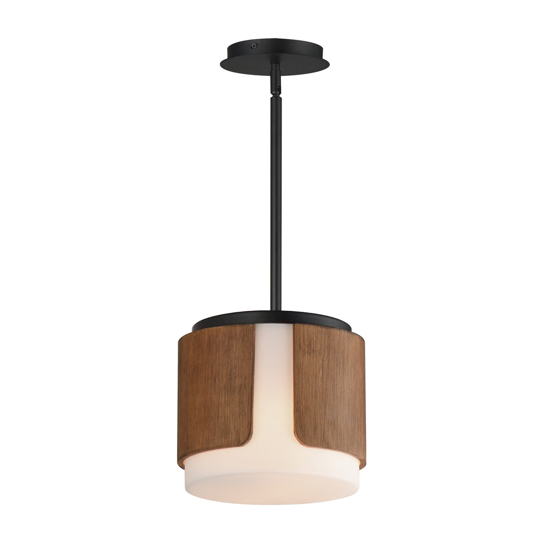 Draughtsman 10 Semi Flush Mount - Pendant by Studio M Lighting in Walnut / Black
