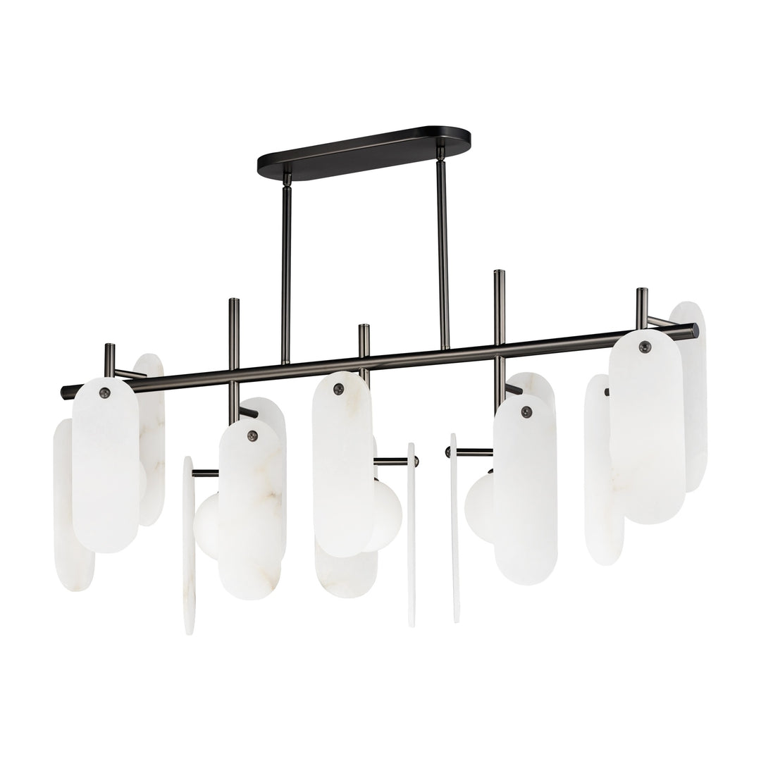 Megalith - Glass Megalith 5-Light Linear by Studio M Lighting in Gunmetal