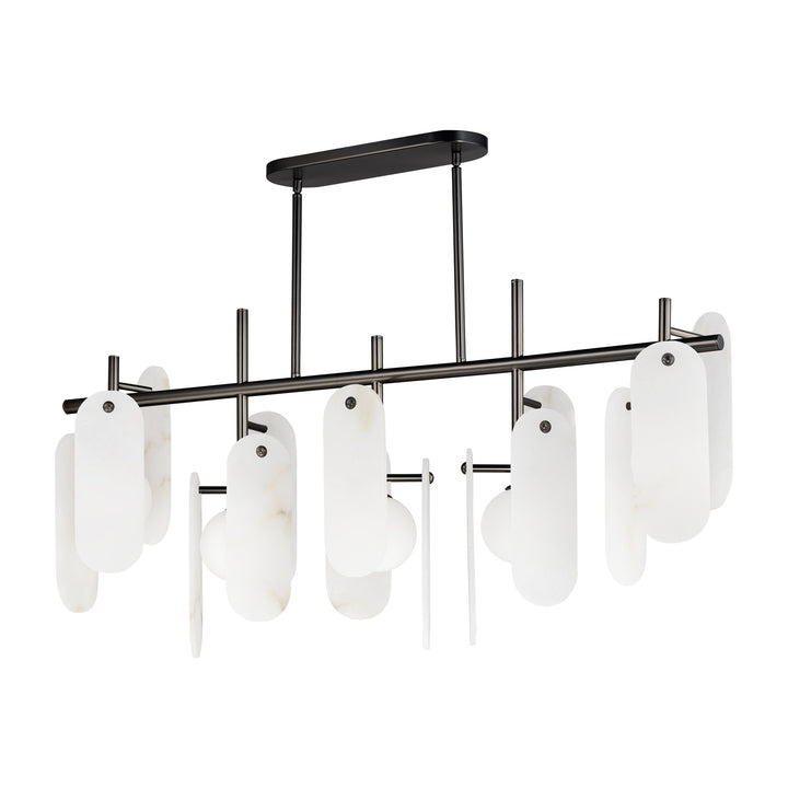 Megalith - Glass Megalith 5-Light Linear by Studio M Lighting in Gunmetal