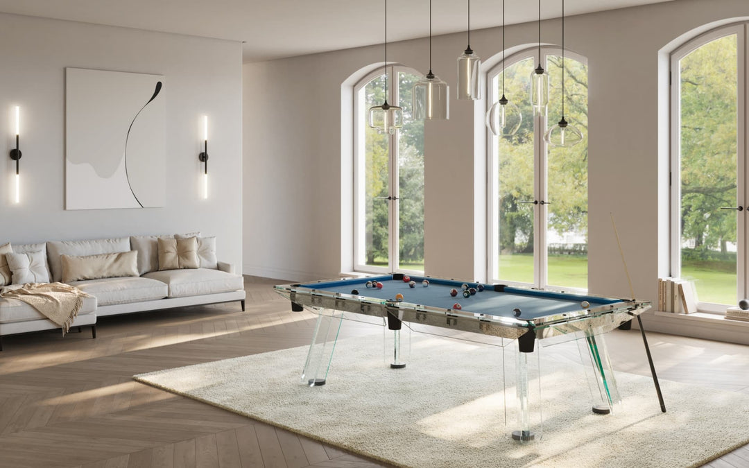 Filotto Classic Billiard Table Impatia in a modern living room