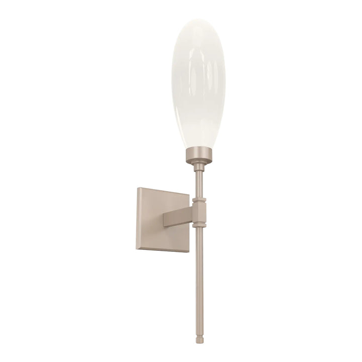 Fiori Belvedere Sconce by Hammerton Studio in Beige Silver with White glass