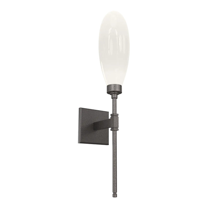 Fiori Belvedere Sconce by Hammerton Studio in Graphite with White glass