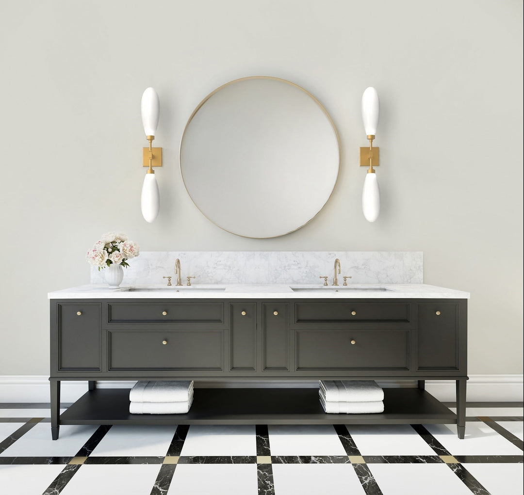 Fiori Double Sconce by Hammerton Studio in a styled interior
