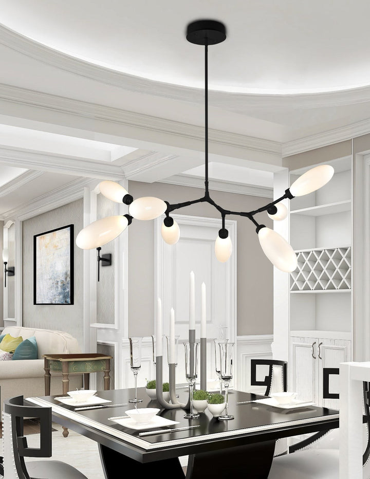 Fiori Modern Branch Chandelier by Hammerton Studio in a styled interior