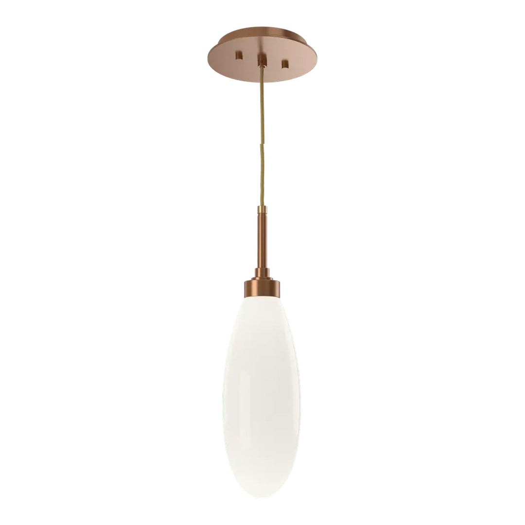 Fiori Pendant by Hammerton Studio in Novel Brass with White glass on adjustable cord