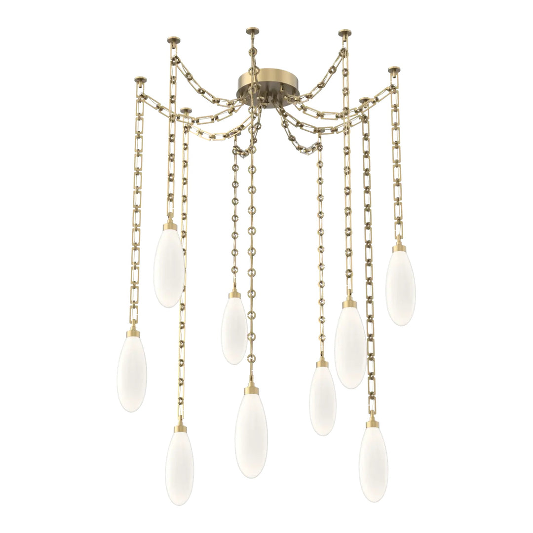 Fiori Swag Chandelier by Hammerton Studio on Rectangular Chain