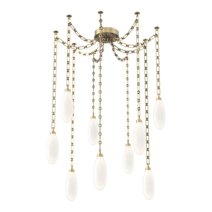 Fiori Swag Chandelier by Hammerton Studio on Rectangular Chain