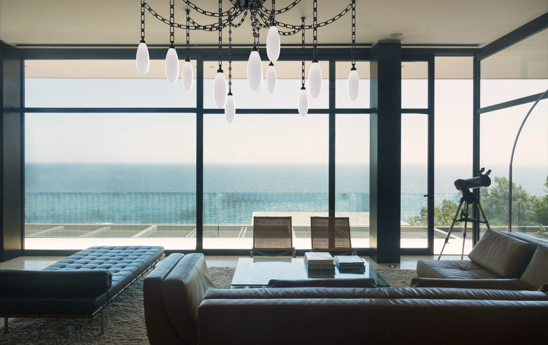 Fiori Swag Chandelier by Hammerton Studio in a styled interior