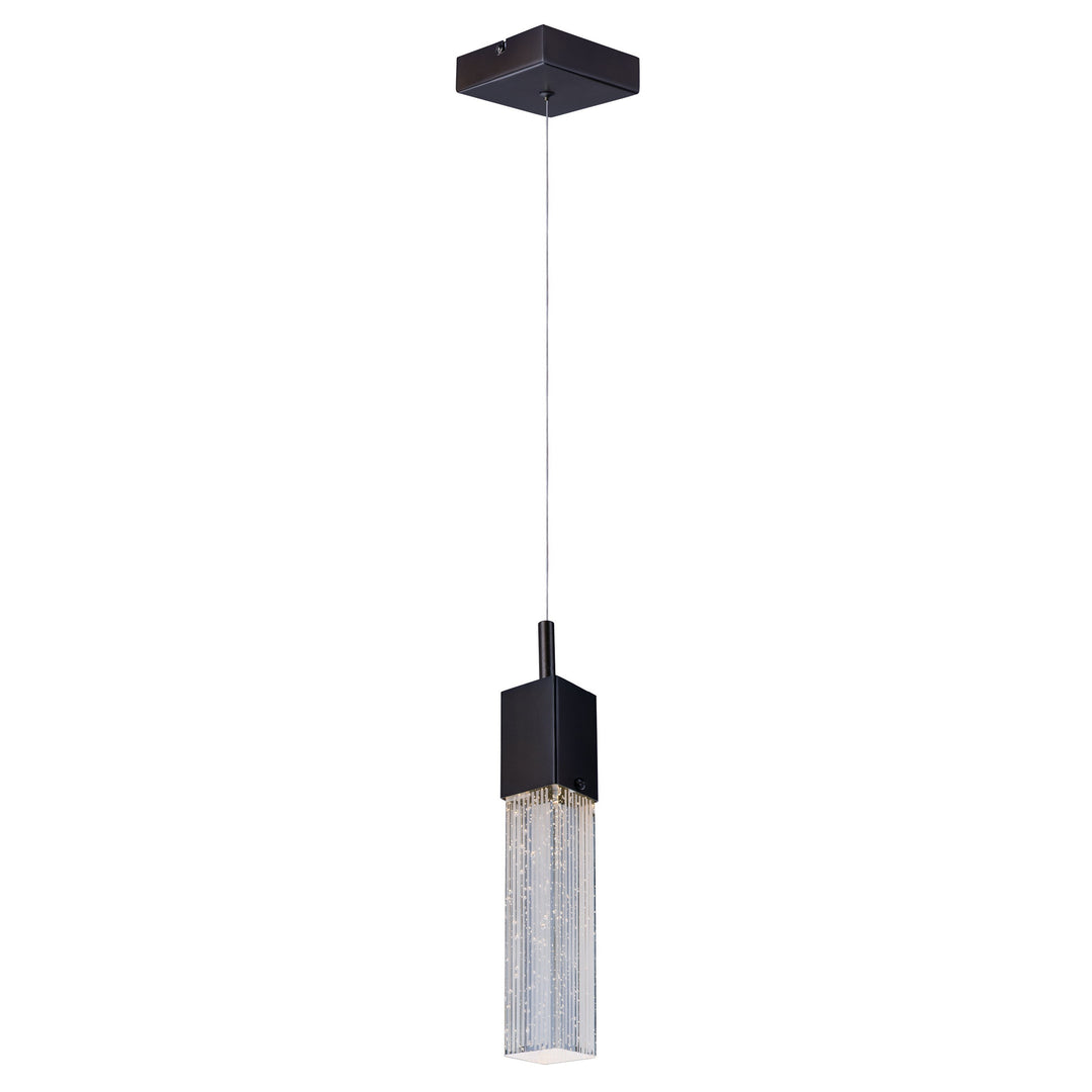 Fizz III 1-Light LED Pendant by ET2 Lighting in Bronze, front view