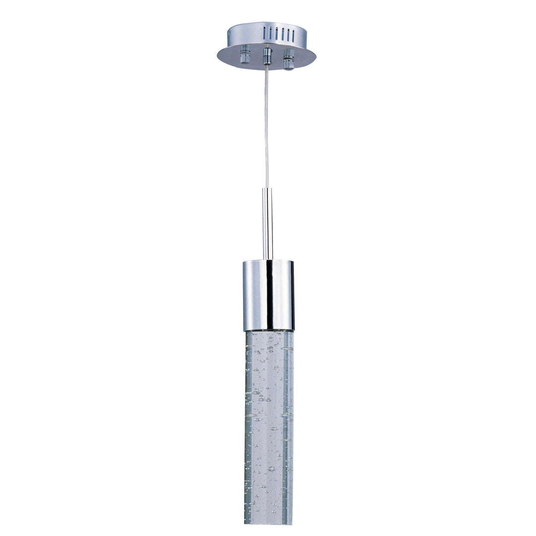 Fizz IV 1-Light LED Pendant by ET2 Lighting in Polished Chrome, front view