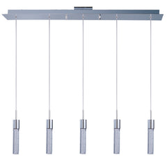 Fizz IV 5-Light LED Pendant (39" W) by ET2 Lighting in Polished Chrome, front view