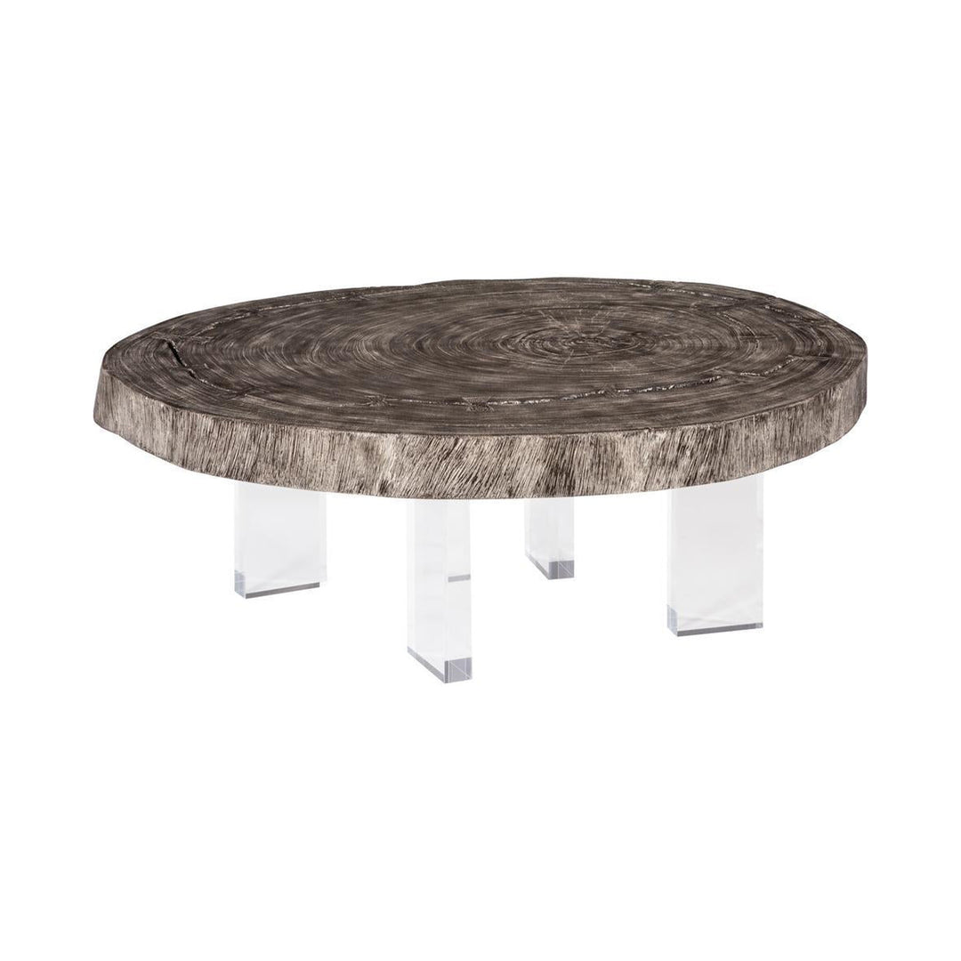 Floating Coffee Table On Acrylic Legs, Gray Stone, Size Varies by Phillips Collection — centered product view