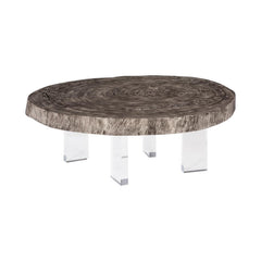 Floating Coffee Table On Acrylic Legs, Gray Stone, Size Varies by Phillips Collection — centered product view
