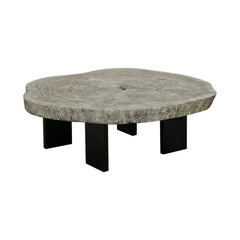 Floating Coffee Table with Black Legs, Gray Stone, Size Varies by Phillips Collection — centered product view