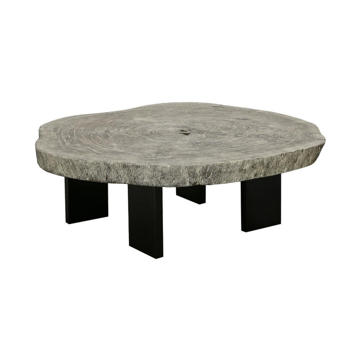 Floating Coffee Table with Black Legs, Gray Stone, Size Varies by Phillips Collection — centered product view