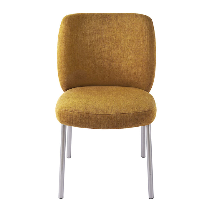 Fomo Chenille Dining Chair by Modus in Pineapple — product view on a white background