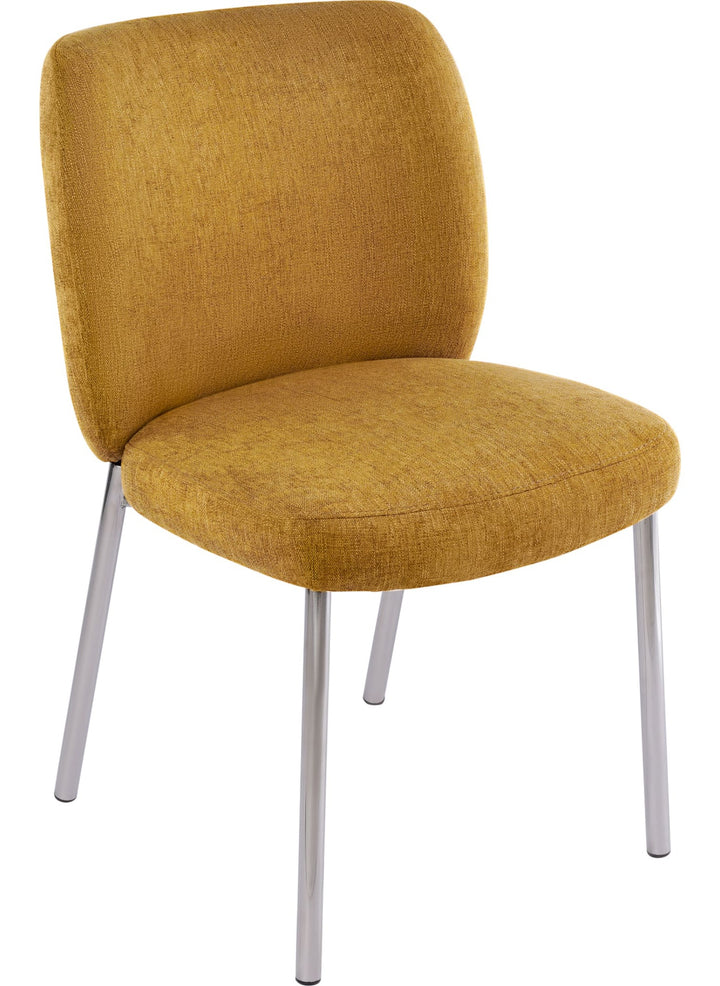 Fomo Chenille Dining Chair in Pineapple — product view on a white background