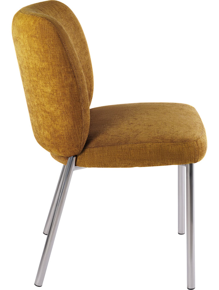 Fomo Chenille Dining Chair in Pineapple — product view on a white background