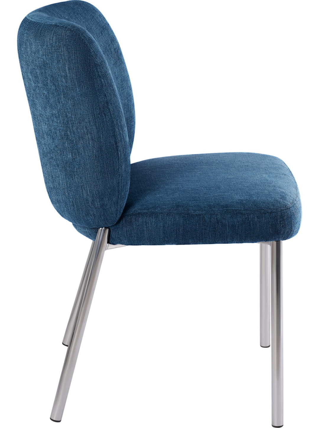Fomo Chenille Dining Chair in Azure — product view on a white background