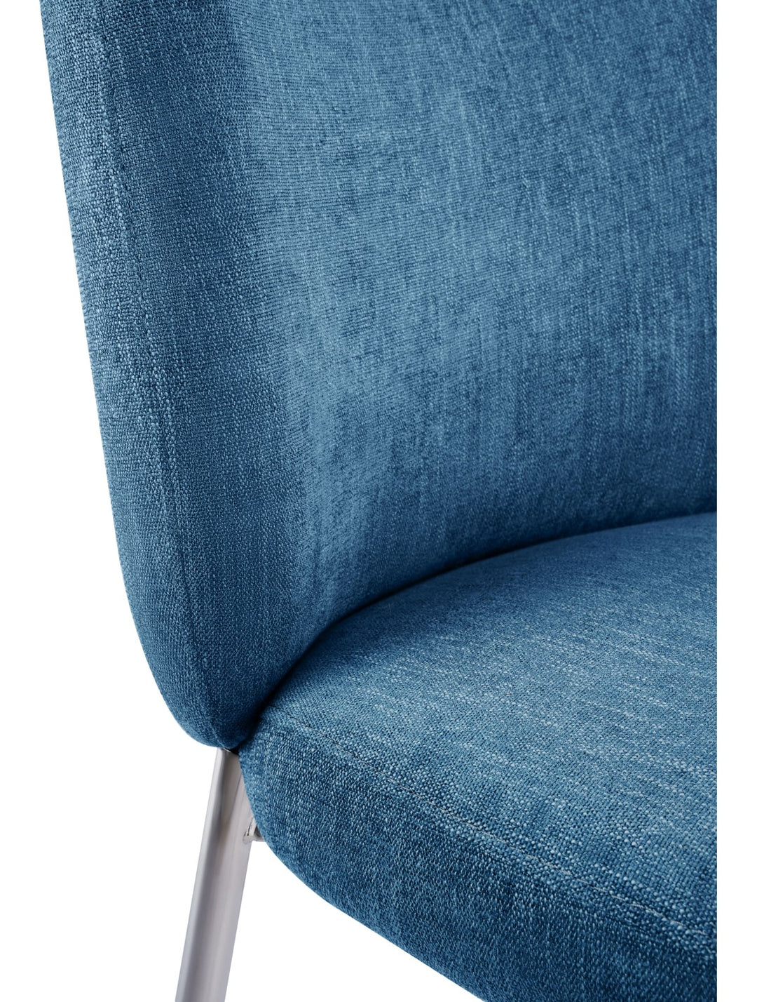 Fomo Chenille Dining Chair in Azure — product view on a white background