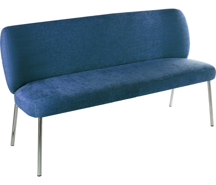 Fomo Chenille Settee in Azure — product view on a white background