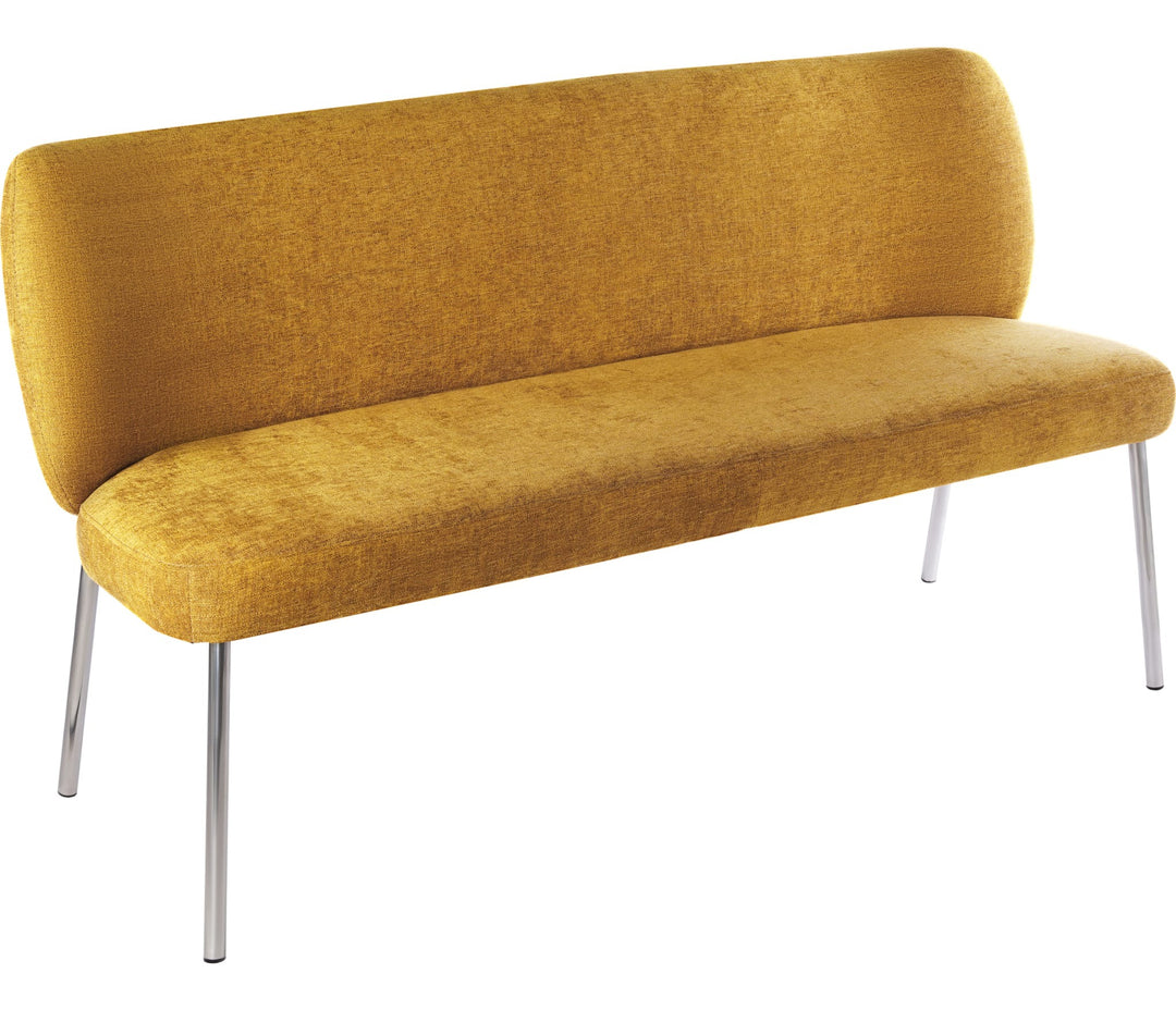 Fomo Chenille Settee in Pineapple — product view on a white background