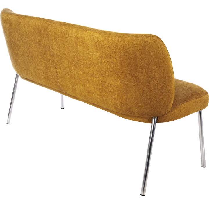 Fomo Chenille Settee in Pineapple — product view on a white background
