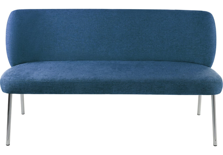 Fomo Chenille Settee in Azure — product view on a white background