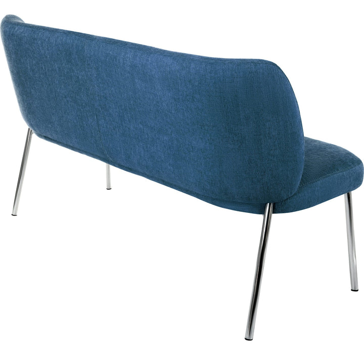 Fomo Chenille Settee in Azure — product view on a white background