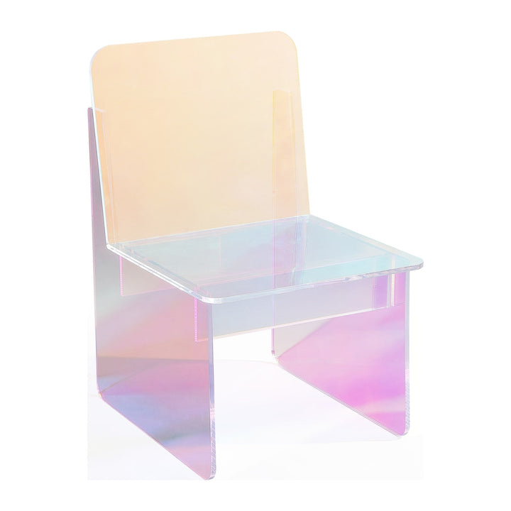 Fomo Iridescent Acrylic Accent Chair by Modus in Honeyberry — product view on a white background