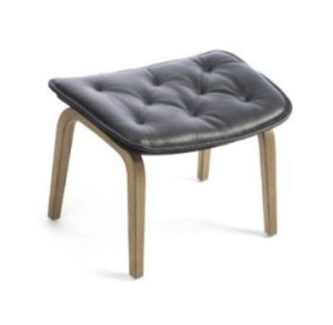 Bravo Fixed matching footstool — dark leather