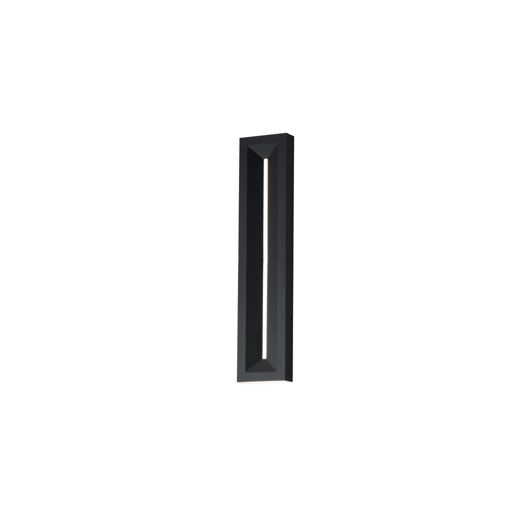 Fosso 24" LED Outdoor Wall Sconce - 5cct by ET2 Lighting in Black, front view