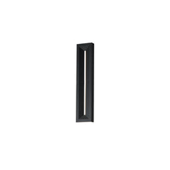 Fosso 24" LED Outdoor Wall Sconce - 5cct by ET2 Lighting in Black, front view