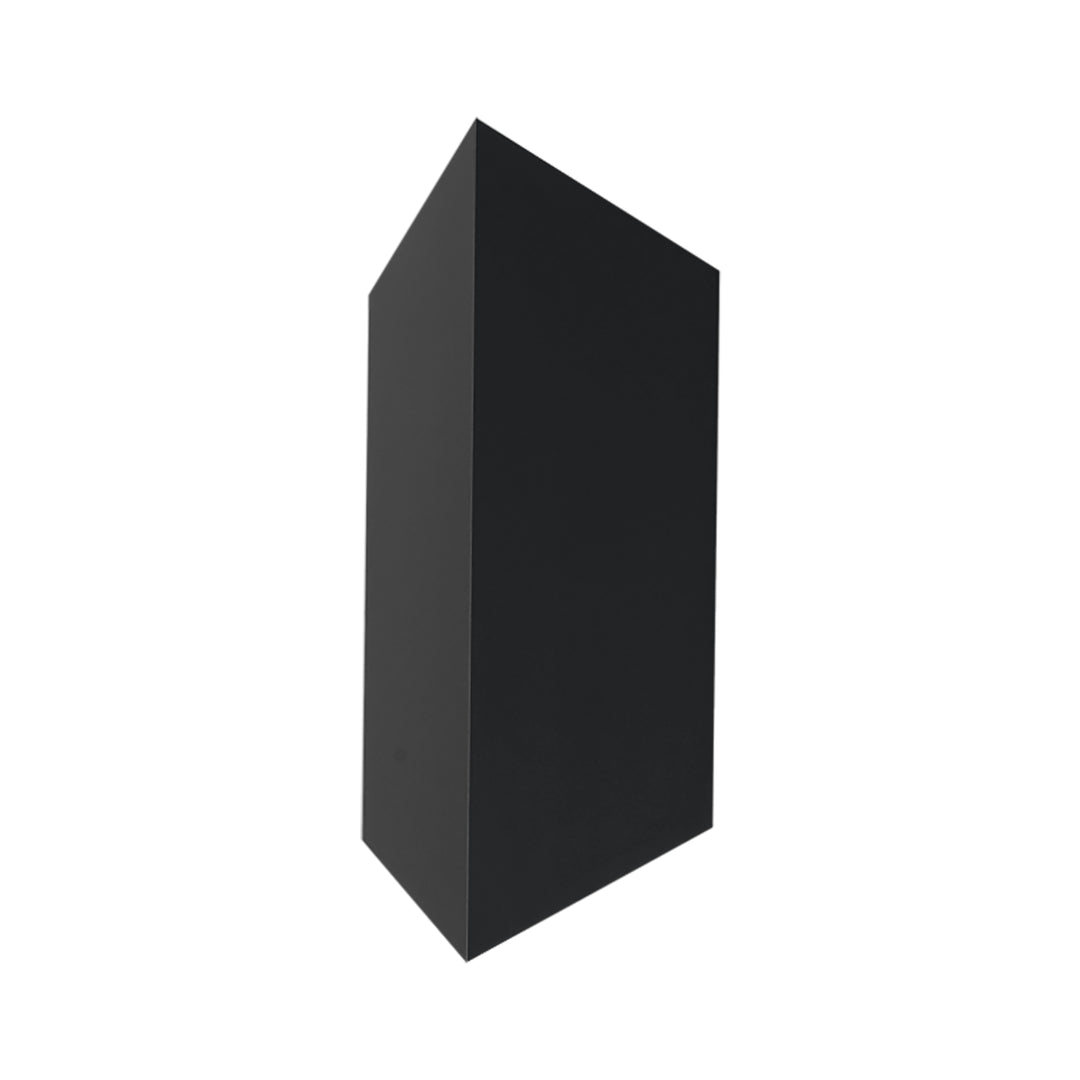 Fractal LED Outdoor Sconce (14" H) by ET2 Lighting in Black, front view
