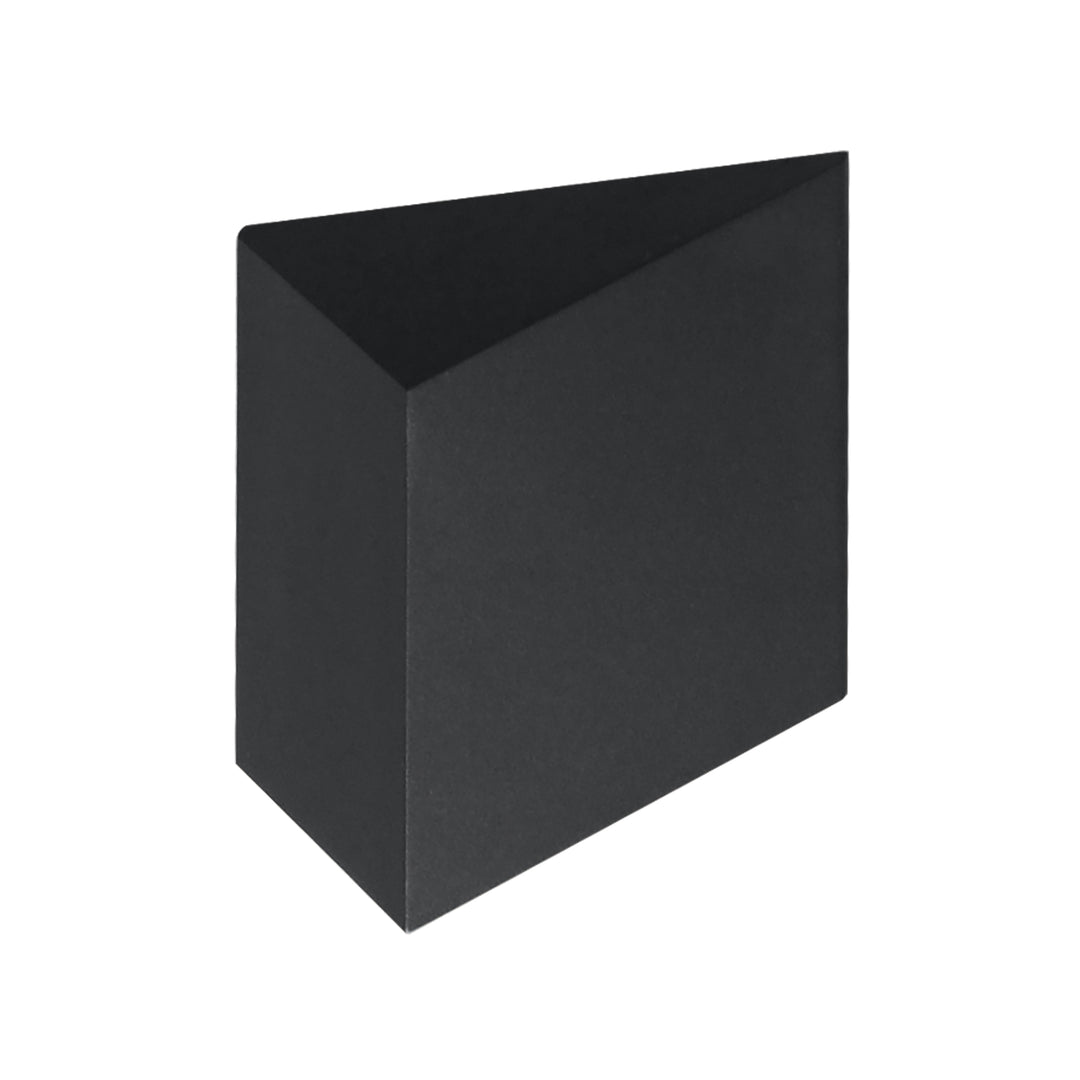Fractal Small LED Outdoor Sconce by ET2 Lighting in Black, front view