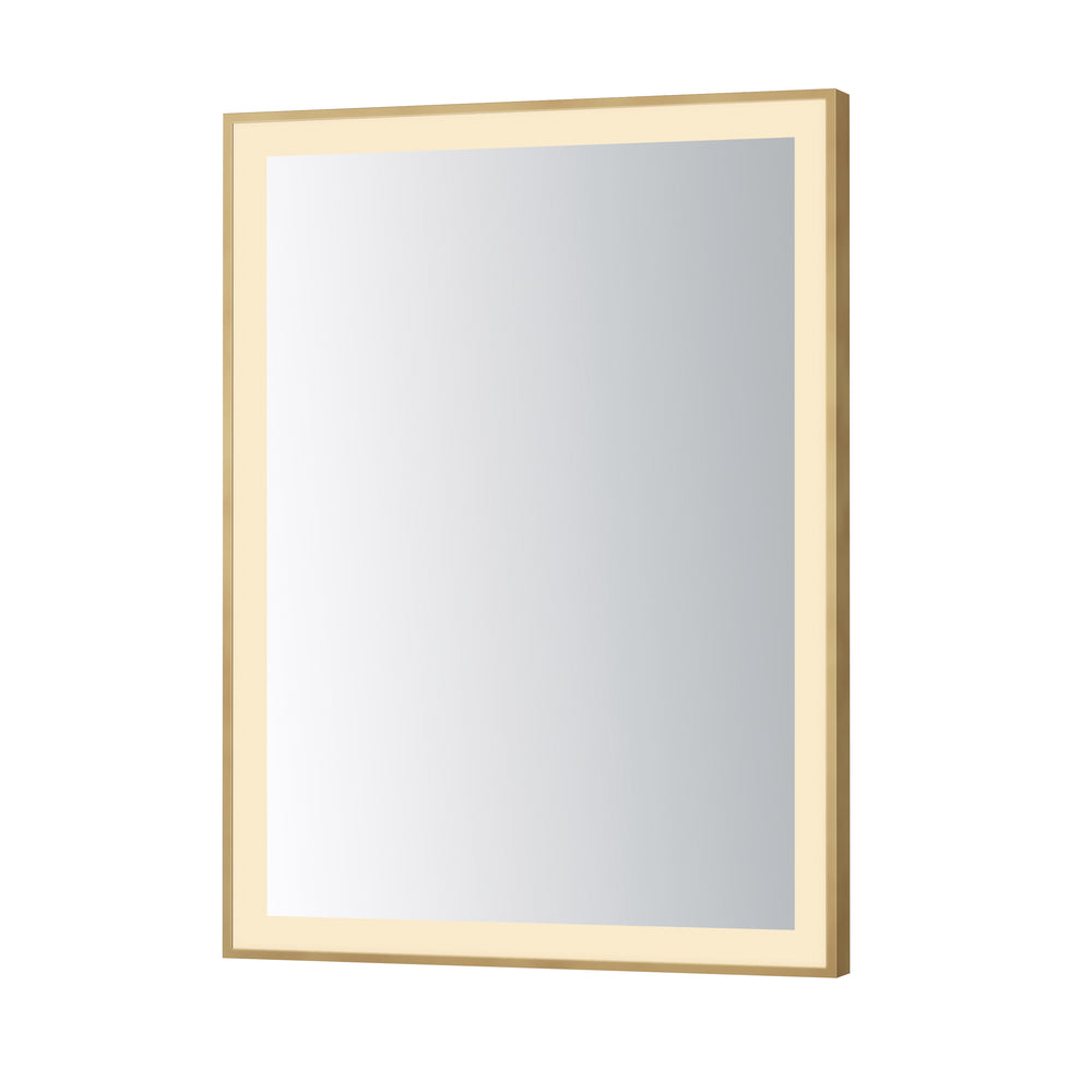 Framed 24" x 32 LED Mirror - 3CCT by ET2 Lighting in Gold finish