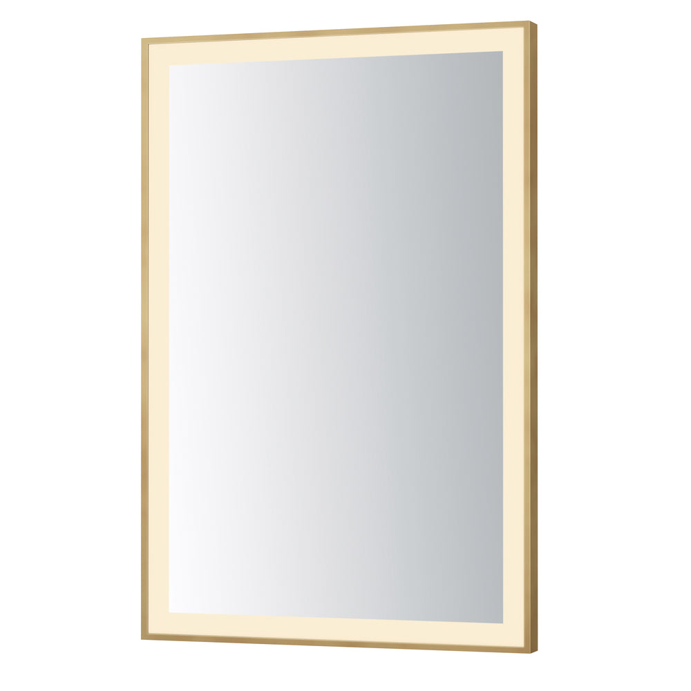 Framed 24" x 36 LED Mirror - 3CCT by ET2 Lighting in Gold finish