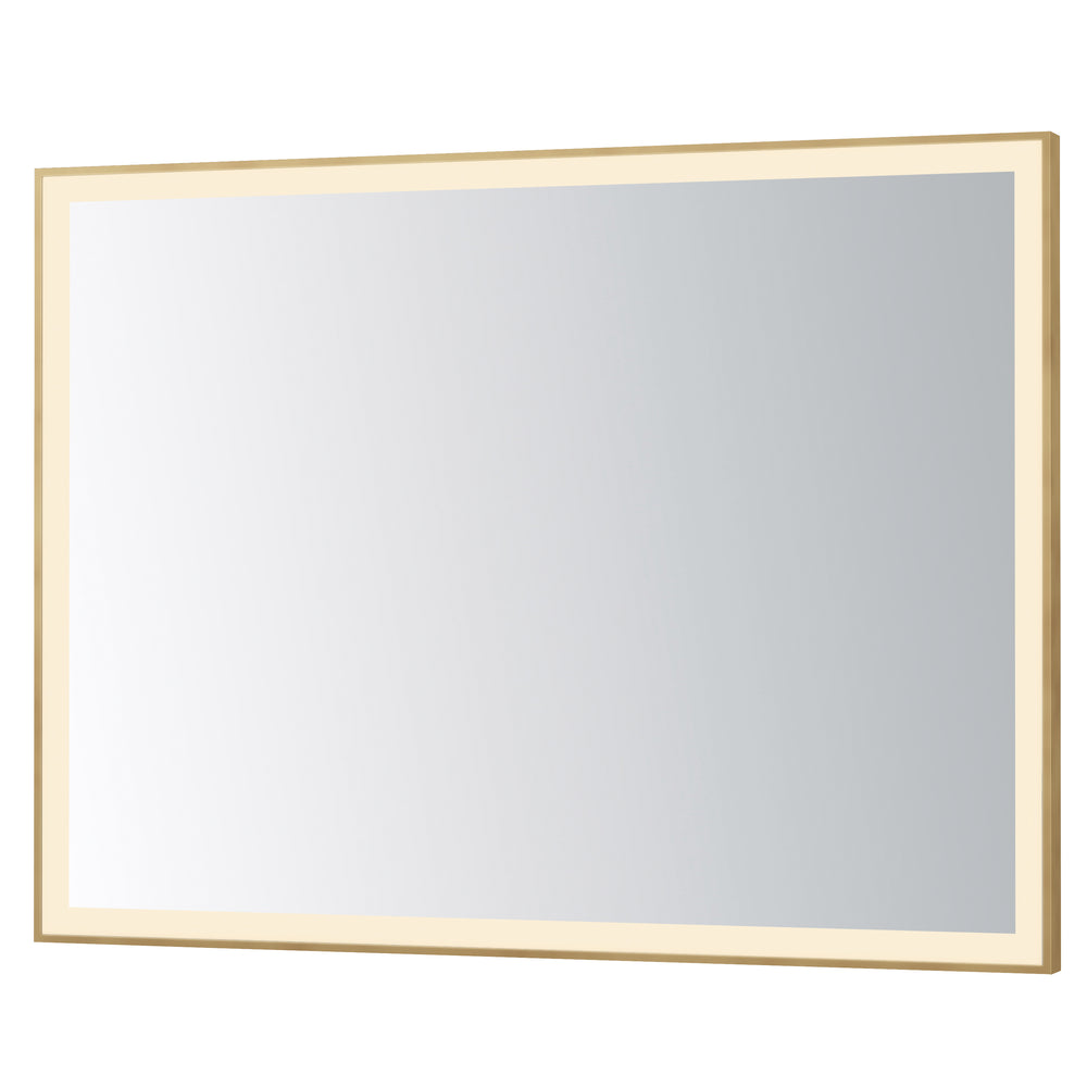 Framed 48" x 36 LED Mirror - 3CCT by ET2 Lighting in Gold finish