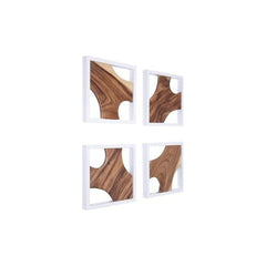Framed Slice Wall Tile, White Frame , Set of 4 Phillips Collection