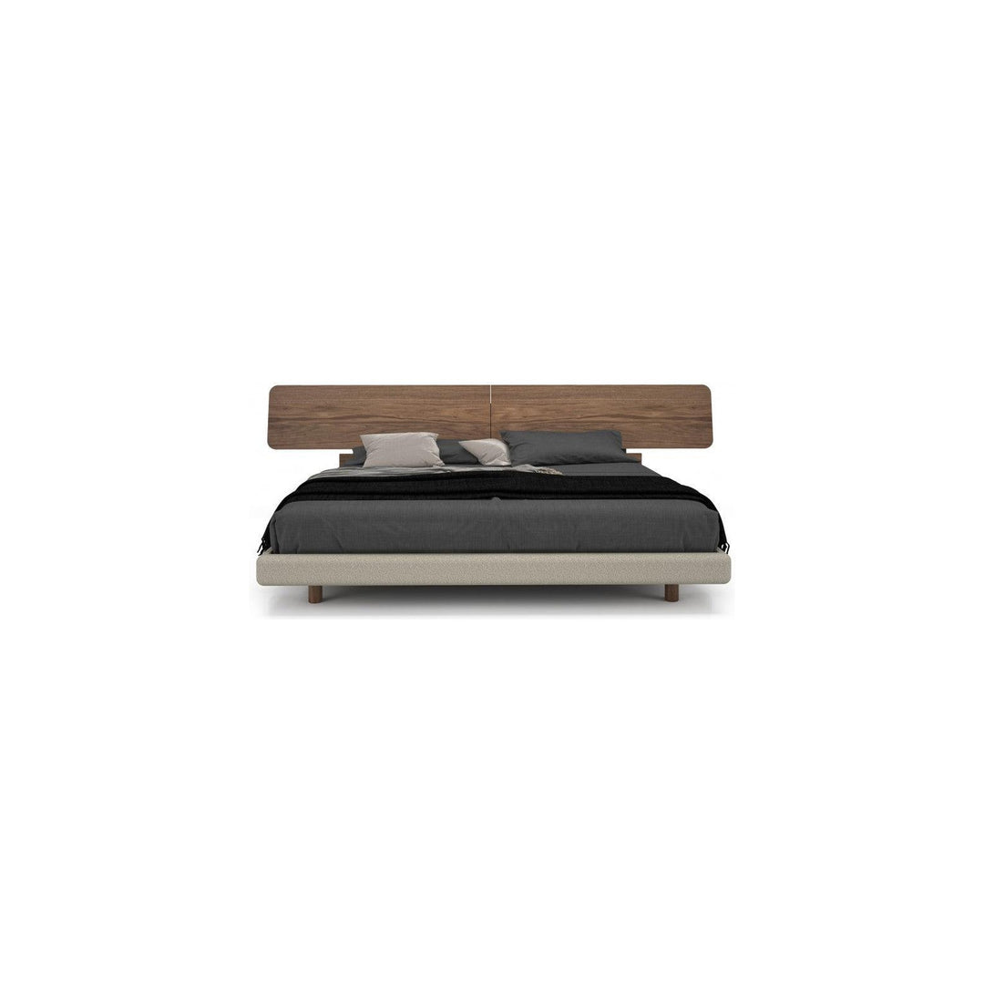 Frank Bed with Wood Headboard Beds Huppe