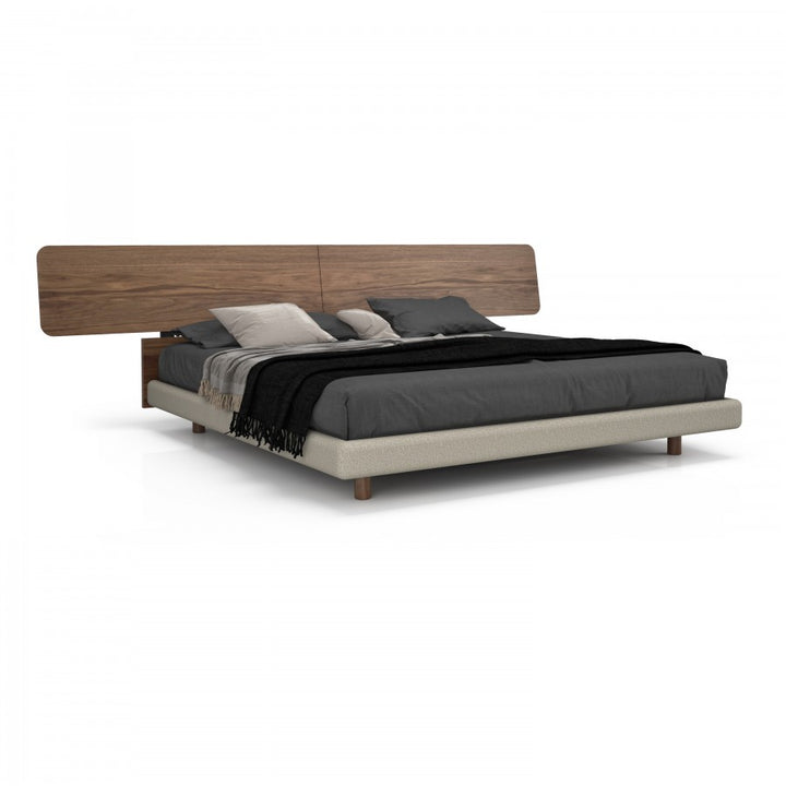 Frank Bed with Wood Headboard Beds Huppe