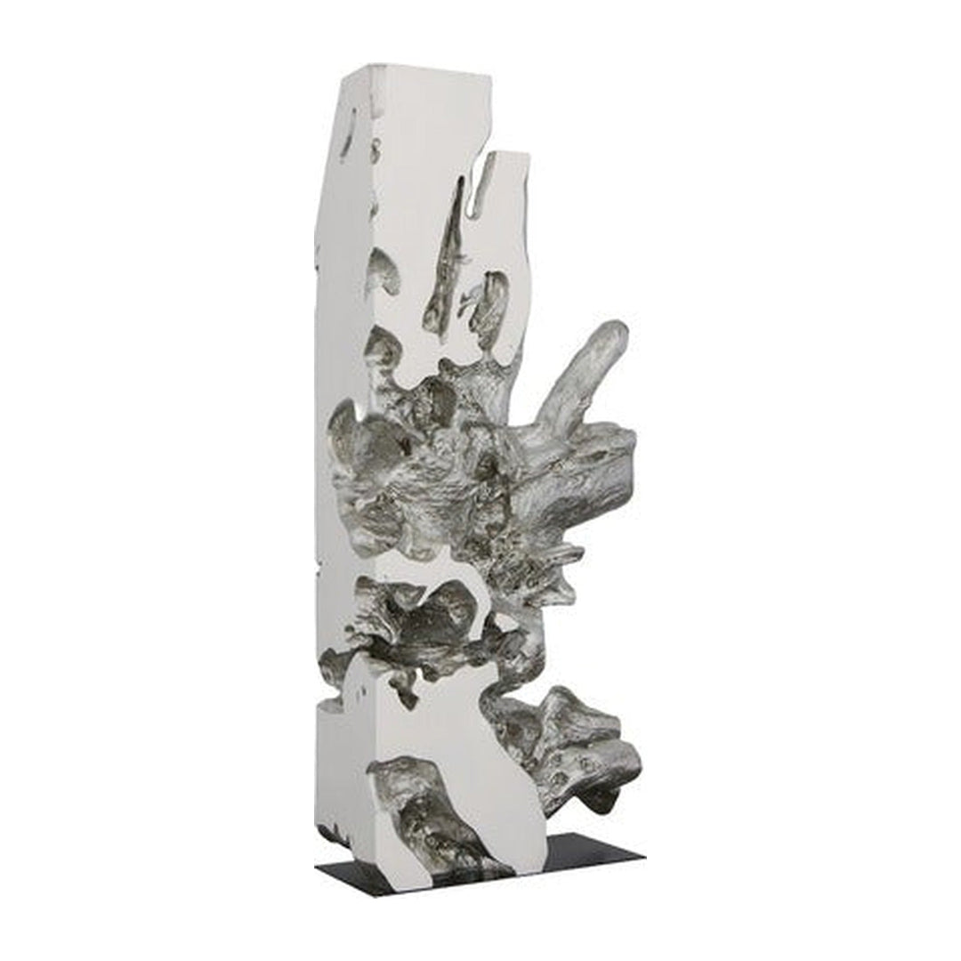 Freeform Sculpture White, Silver Leaf Phillips Collection