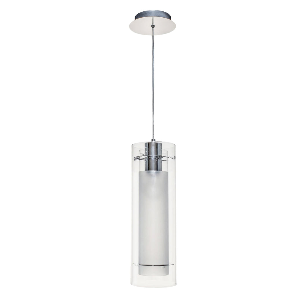 Frost 1-Light Pendant by ET2 Lighting in Polished Chrome, front view