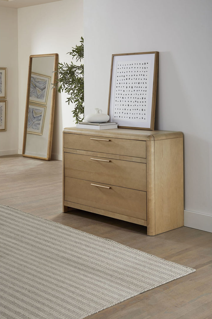 Furano Three Drawer Bachelor Chest in Ginger — alternate styled view