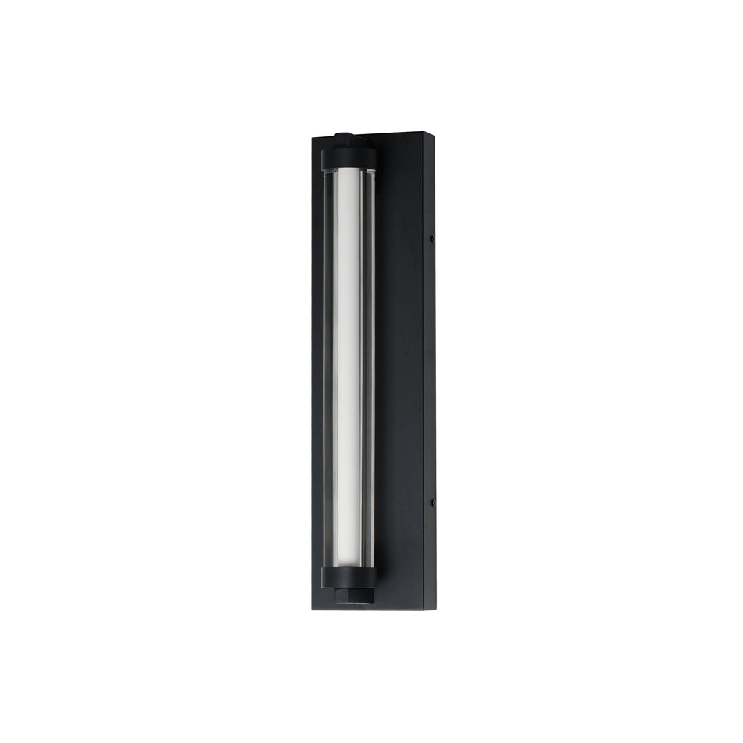 Fuse 18" LED Outdoor Wall Sconce by ET2 Lighting in Black / Gold, front view
